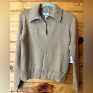 NWT Athleta Alpine Collar Sweater Beige Size XS